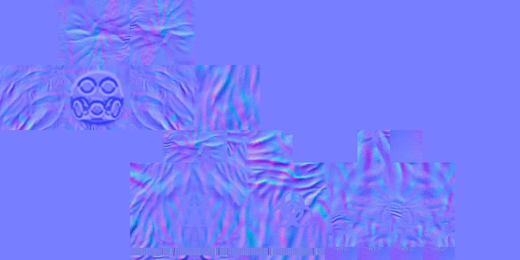 Texture de la normal map de l'armure Hazmat