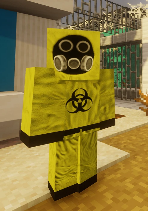 Texture du modèle d'armure Hazmat moddé pour la carte Nuketown Zombies Minecraft
