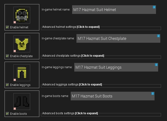 Texture des items Hazmat moddés pour la carte Nuketown Zombies Minecraft 1