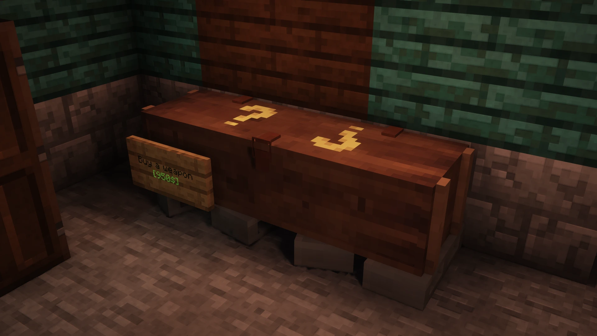 Boîte mystère modélisée en 3D intégrée dans Minecraft