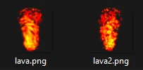 Particule de lave