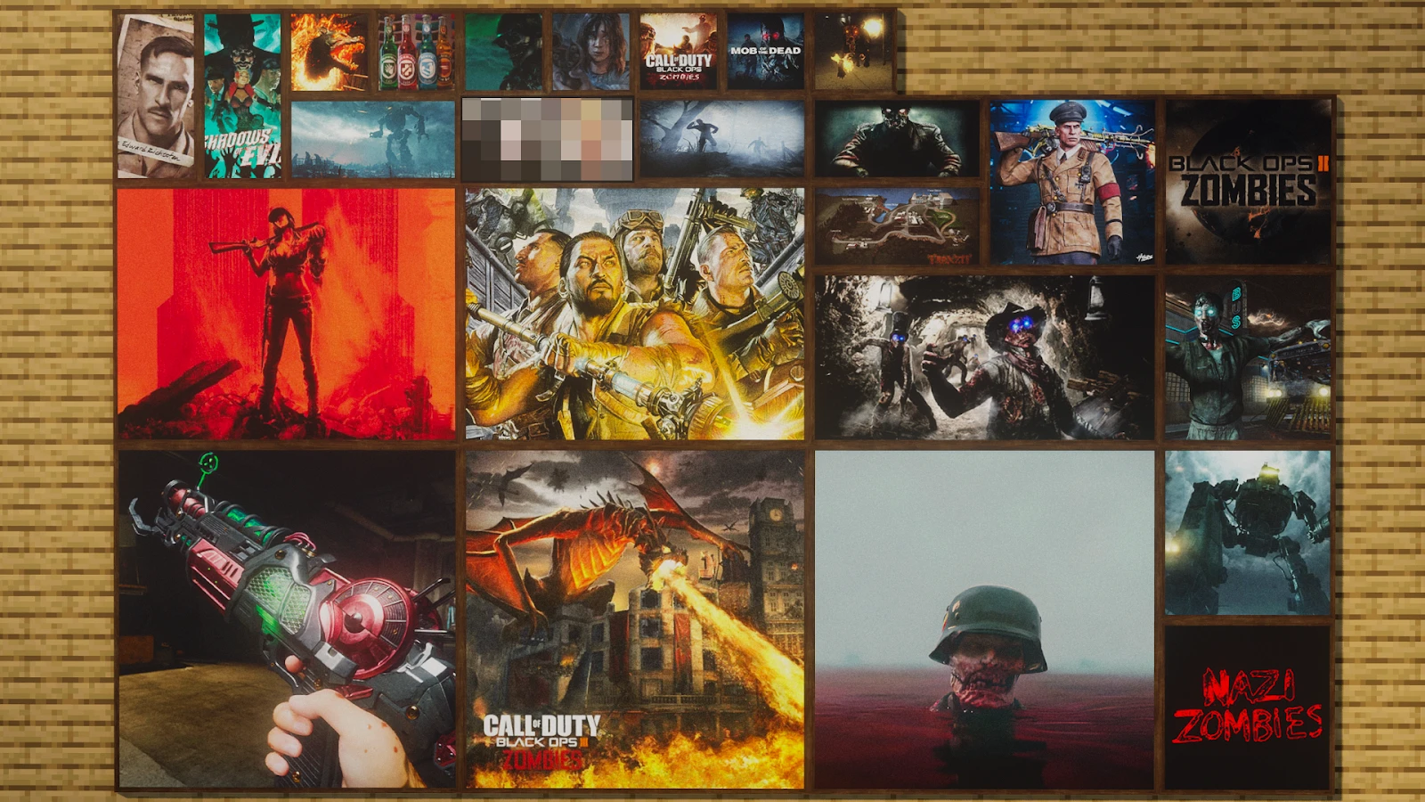 Peinture personnalisée pour la carte Nuketown Zombies Minecraft 1