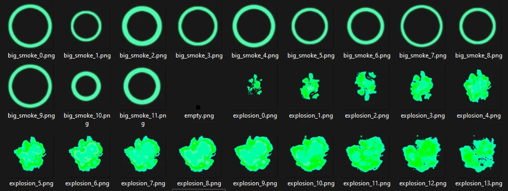 particules du pistolet laser