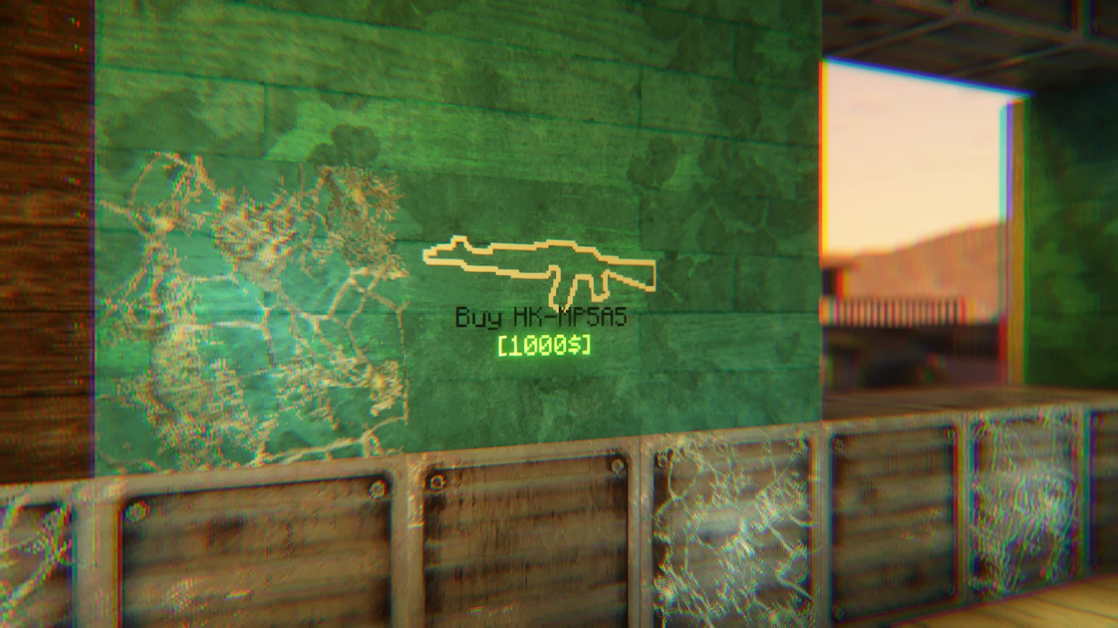 Texture d'arme achetable au mur dessinée à la craie 2