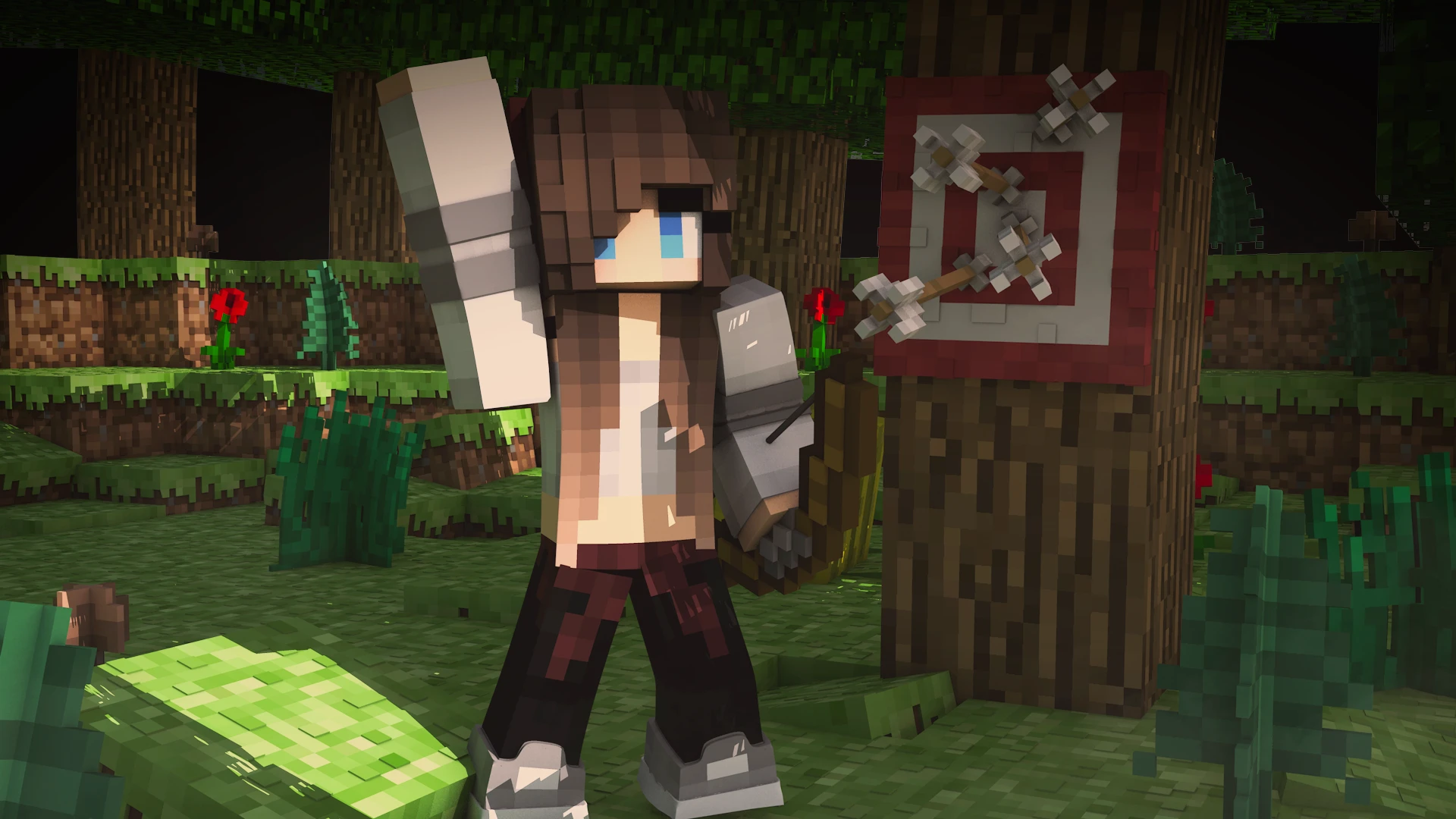Render 3D Minecraft Wallpaper pour Emily