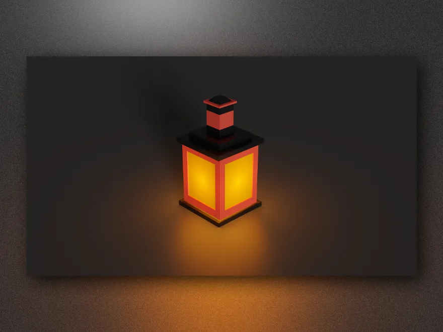 Image du projet Polygon style - Lanterne japonaise