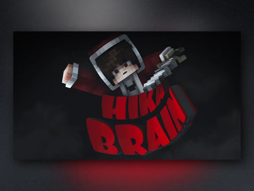 Image du projet Render 3D pour miniature Minecraft Hikabrain - Pour SiowZi